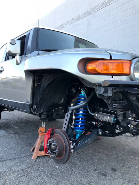HPI Venture FJ Cruiser Upgrade Parts - Aluminum Adjustable Front Knuckle Arm Set (Blue) For 1/10 Scale RC Car